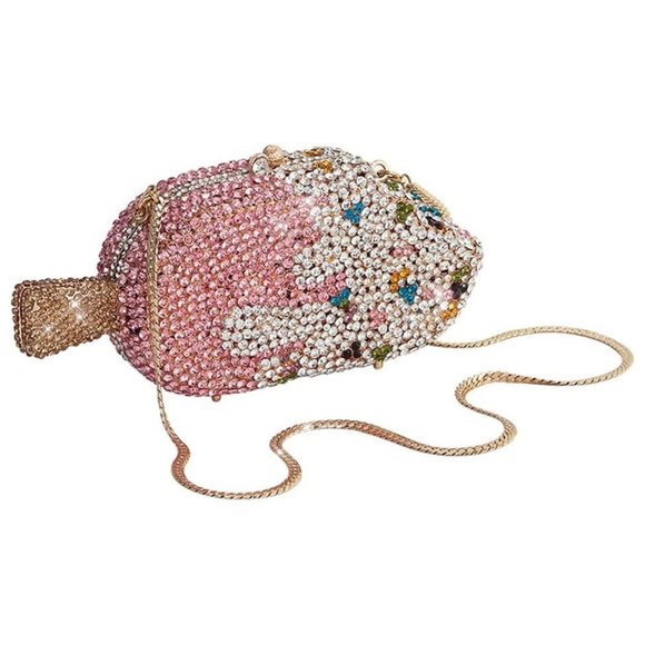 Sparkling Bling Swarovski Crystal Rhinestone Ice Cream Bag Popsicle Clut… - Picture 9 of 17